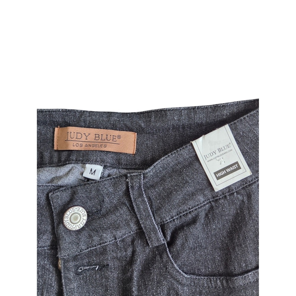 Judy Blue Womens High Waist Button Fly Straight Leg Jeans Washed Black Size M - Picture 3 of 4